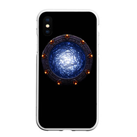 Чехол для iPhone XS Max матовый с принтом Stargate в Новосибирске, Силикон | Область печати: задняя сторона чехла, без боковых панелей | sg1 | wormhole | другие миры | зв1 | звёздные врата | кротовая нора | портал | тоннель | червоточина