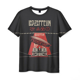 Мужская футболка 3D с принтом Led Zeppelin в Новосибирске, 100% полиэфир | прямой крой, круглый вырез горловины, длина до линии бедер | led | led zeppelin | блюз | группа | джимми пейдж | джон генри бонэм | джон пол джонс | лед зепелен | лед зеппелин | метал | роберт плант | рок | тяжелый | фолк | хард | хардрок | хеви | хевиметал