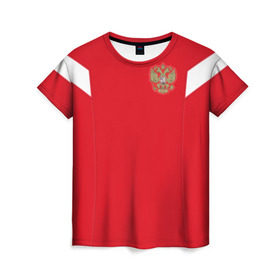 Женская футболка 3D с принтом Россия чемпионат мира 2018 в Новосибирске, 100% полиэфир ( синтетическое хлопкоподобное полотно) | прямой крой, круглый вырез горловины, длина до линии бедер | championship | cup | russia | world | мира | мундиаль | россия | чемпионат