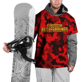 Накидка на куртку 3D с принтом PUBG Red Military в Новосибирске, 100% полиэстер |  | Тематика изображения на принте: battle royal | playerunknowns battlegrounds | pubg | пабг | пубг