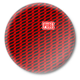 Значок с принтом PUBG Red Line в Новосибирске,  металл | круглая форма, металлическая застежка в виде булавки | playerunknowns battlegrounds | pubg | шутеры