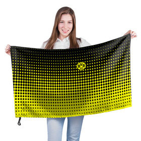 Флаг 3D с принтом FC Borussia 2018 Original #2 в Новосибирске, 100% полиэстер | плотность ткани — 95 г/м2, размер — 67 х 109 см. Принт наносится с одной стороны | borussia dortmund | fc | боруссия | спорт | спортивные | фк | футбол