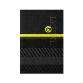 Обложка для паспорта матовая кожа с принтом FC Borussia 2018 Original #3 в Новосибирске, натуральная матовая кожа | размер 19,3 х 13,7 см; прозрачные пластиковые крепления | боруссия | дортмунд