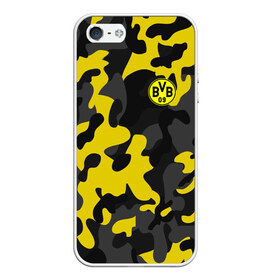 Чехол для iPhone 5/5S матовый с принтом Borussia 2018 Military Sport в Новосибирске, Силикон | Область печати: задняя сторона чехла, без боковых панелей | боруссия | дортмунд