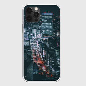 Чехол для iPhone 12 Pro Max с принтом Мегаполис в Новосибирске, Силикон |  | Тематика изображения на принте: город | мегаполис | ночной | огни