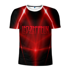 Мужская футболка 3D спортивная с принтом Led Zeppelin в Новосибирске, 100% полиэстер с улучшенными характеристиками | приталенный силуэт, круглая горловина, широкие плечи, сужается к линии бедра | 