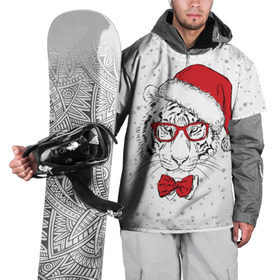 Накидка на куртку 3D с принтом Тигр Санта Клаус в Новосибирске, 100% полиэстер |  | animal | bow | christmas | holiday | new year | predator | santa claus | snow | tiger | view | winter | бант | взгляд | дед мороз | животное | зима | новый год | очки | праздник | рождество | санта клаус | снег | тигр | хищник