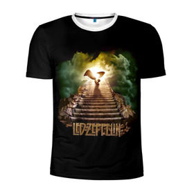 Мужская футболка 3D спортивная с принтом Led Zeppelin в Новосибирске, 100% полиэстер с улучшенными характеристиками | приталенный силуэт, круглая горловина, широкие плечи, сужается к линии бедра | led zeppelin | джимми пейдж | джон генри бонэм | джон пол джонс | лед зеппелин | роберт плант
