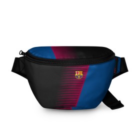 Поясная сумка 3D с принтом FC Barca 2018 Creative uniform в Новосибирске, 100% полиэстер | плотная ткань, ремень с регулируемой длиной, внутри несколько карманов для мелочей, основное отделение и карман с обратной стороны сумки застегиваются на молнию | fc | fc barcelona | fcb | барселона | спорт | спортивные | фк | футбол | футбольный клуб