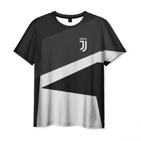 Мужская футболка 3D с принтом Juventus 2018 Geometry Sport в Новосибирске, 100% полиэфир | прямой крой, круглый вырез горловины, длина до линии бедер | fc | juventus | спорт | спортивные | фк | футбол | футбольный клуб | ювентус