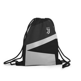 Рюкзак-мешок 3D с принтом Juventus 2018 Geometry Sport в Новосибирске, 100% полиэстер | плотность ткани — 200 г/м2, размер — 35 х 45 см; лямки — толстые шнурки, застежка на шнуровке, без карманов и подкладки | Тематика изображения на принте: fc | juventus | спорт | спортивные | фк | футбол | футбольный клуб | ювентус