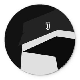 Коврик круглый с принтом Juventus 2018 Geometry Sport в Новосибирске, резина и полиэстер | круглая форма, изображение наносится на всю лицевую часть | fc | juventus | спорт | спортивные | фк | футбол | футбольный клуб | ювентус