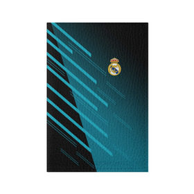 Обложка для паспорта матовая кожа с принтом Real Madrid Creative uniform в Новосибирске, натуральная матовая кожа | размер 19,3 х 13,7 см; прозрачные пластиковые крепления | Тематика изображения на принте: fc | real madrid | реал мадрид | спорт | спортивные | фк | футбол | футбольный клуб