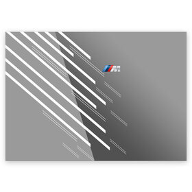 Поздравительная открытка с принтом BMW 2018 M Sport в Новосибирске, 100% бумага | плотность бумаги 280 г/м2, матовая, на обратной стороне линовка и место для марки
 | Тематика изображения на принте: bmw | автомобильные | бмв | машины