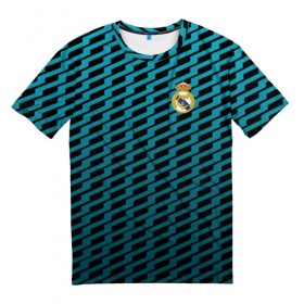 Мужская футболка 3D с принтом Real Madrid Creative uniform в Новосибирске, 100% полиэфир | прямой крой, круглый вырез горловины, длина до линии бедер | Тематика изображения на принте: 