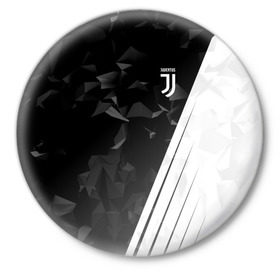 Значок с принтом Juventus 2018 Abstract в Новосибирске,  металл | круглая форма, металлическая застежка в виде булавки | fly emirates | juventus | ronaldo | клуб | линии | мода | модные | мяч | реал мадрид | спорт | спортивные | стиль | футбол | футбольный клуб | экстрим | эмблема | ювентус