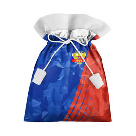 Подарочный 3D мешок с принтом RUSSIA - Tricolor Collection в Новосибирске, 100% полиэстер | Размер: 29*39 см | russia | герб | россия | триколор | флаг