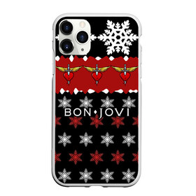 Чехол для iPhone 11 Pro матовый с принтом Праздничный Bon Jovi в Новосибирске, Силикон |  | bon | jovi | бон | группа | джови | новогодний | новый год | праздник | рождество | рок | снежинки