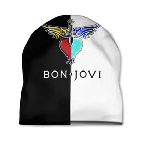 Шапка 3D с принтом Bon Jovi в Новосибирске, 100% полиэстер | универсальный размер, печать по всей поверхности изделия | bon | jovi | бон | бон джови | джови | рок группа