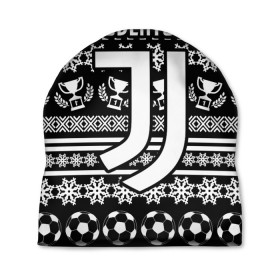 Шапка 3D с принтом Juventus 2018 Новогодний в Новосибирске, 100% полиэстер | универсальный размер, печать по всей поверхности изделия | fc | juventus | спорт | спортивные | фк | футбол | футбольный клуб | ювентус