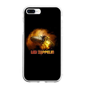 Чехол для iPhone 7Plus/8 Plus матовый с принтом Led Zeppelin в Новосибирске, Силикон | Область печати: задняя сторона чехла, без боковых панелей | led zeppelin | джимми пейдж | джон генри бонэм | джон пол джонс | лед зепелен | лед зеппелин | роберт плант | рок группа
