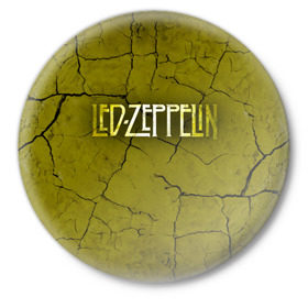 Значок с принтом Led Zeppelin в Новосибирске,  металл | круглая форма, металлическая застежка в виде булавки | led zeppelin | группа | джимми пейдж | джон генри бонэм | джон пол джонс | лед зепелен | лед зеппелин | роберт плант | рок