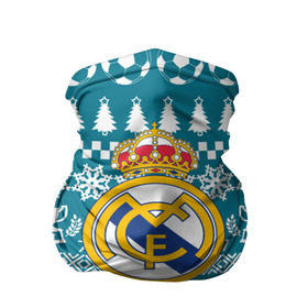 Бандана-труба 3D с принтом Ronaldo 7 Новогодний в Новосибирске, 100% полиэстер, ткань с особыми свойствами — Activecool | плотность 150‒180 г/м2; хорошо тянется, но сохраняет форму | fc | real madrid | реал мадрид | спорт | спортивные | фк | футбол | футбольный клуб