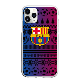 Чехол для iPhone 11 Pro Max матовый с принтом FC Barca Новогодний в Новосибирске, Силикон |  | fc | fc barcelona | fcb | барселона | спорт | спортивные | фк | футбол | футбольный клуб