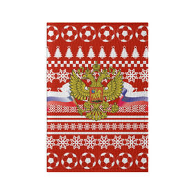 Обложка для паспорта матовая кожа с принтом RUSSIA Праздничный в Новосибирске, натуральная матовая кожа | размер 19,3 х 13,7 см; прозрачные пластиковые крепления | russia | герб | россия | спорт | спортивные | флаг