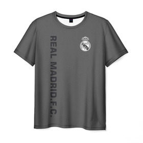 Мужская футболка 3D с принтом Real Madrid 2018 Vintage в Новосибирске, 100% полиэфир | прямой крой, круглый вырез горловины, длина до линии бедер | fc | real madrid | реал мадрид | спорт | спортивные | фк | футбол | футбольный клуб