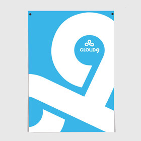 Постер с принтом cs:go - Cloud 9 (2018 Style) в Новосибирске, 100% бумага
 | бумага, плотность 150 мг. Матовая, но за счет высокого коэффициента гладкости имеет небольшой блеск и дает на свету блики, но в отличии от глянцевой бумаги не покрыта лаком | 0x000000123 | 9 | cloud9 | csgo | клауд | кс го