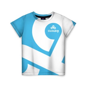 Детская футболка 3D с принтом cs:go - Cloud 9 (2018 Style) в Новосибирске, 100% гипоаллергенный полиэфир | прямой крой, круглый вырез горловины, длина до линии бедер, чуть спущенное плечо, ткань немного тянется | 0x000000123 | 9 | cloud9 | csgo | клауд | кс го