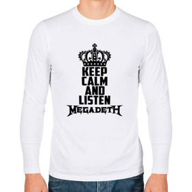 Мужской лонгслив хлопок с принтом Keep calm and listen Megadeth в Новосибирске, 100% хлопок |  | Тематика изображения на принте: megadet | megadeth | дирк вербурен | дэвид эллефсон | дэйв мастейн | кико лоурейро | мегадет