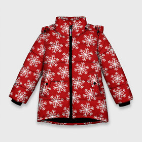 Зимняя куртка для девочек 3D с принтом Новогодний снег в Новосибирске, ткань верха — 100% полиэстер; подклад — 100% полиэстер, утеплитель — 100% полиэстер. | длина ниже бедра, удлиненная спинка, воротник стойка и отстегивающийся капюшон. Есть боковые карманы с листочкой на кнопках, утяжки по низу изделия и внутренний карман на молнии. 

Предусмотрены светоотражающий принт на спинке, радужный светоотражающий элемент на пуллере молнии и на резинке для утяжки. | Тематика изображения на принте: christmas | happy new year | holiday | new year | snow | snowflake | новый год | орнамент | праздник | рождество | снег | снежинки | узор