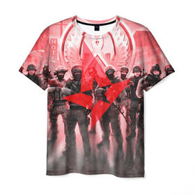 Мужская футболка 3D с принтом CS GO Astralis team в Новосибирске, 100% полиэфир | прямой крой, круглый вырез горловины, длина до линии бедер | astralis | counter strike | cs | cs go | global | go.offensive | шутер