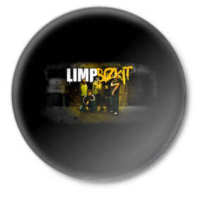 Значок с принтом Группа Limp Bizkit в Новосибирске,  металл | круглая форма, металлическая застежка в виде булавки | Тематика изображения на принте: 