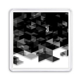 Магнит 55*55 с принтом Juventus 2018 Geometry Sport в Новосибирске, Пластик | Размер: 65*65 мм; Размер печати: 55*55 мм | fc | juventus | спорт | спортивные | фк | футбол | футбольный клуб | ювентус