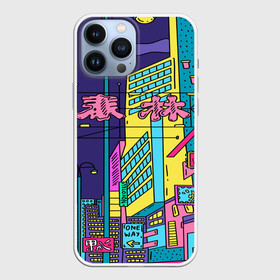 Чехол для iPhone 13 Pro Max с принтом Токио в Новосибирске,  |  | азия | буквы | вывески | иероглифы | кислота | мегаполис | неон | неонуар | флуо | япония | яркий