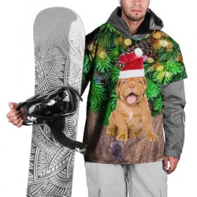 Накидка на куртку 3D с принтом DOG в Новосибирске, 100% полиэстер |  | Тематика изображения на принте: christmas | new year | santa | год собаки | дед мороз | елка | елочки | новогодний | новый год | рождество | сантаклаус | снег | снежинки | собака