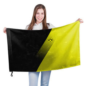 Флаг 3D с принтом FC Borussia 2018 Элита в Новосибирске, 100% полиэстер | плотность ткани — 95 г/м2, размер — 67 х 109 см. Принт наносится с одной стороны | боруссия | дортмунд