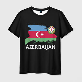 Мужская футболка 3D с принтом Азербайджан в Новосибирске, 100% полиэфир | прямой крой, круглый вырез горловины, длина до линии бедер | Тематика изображения на принте: azerbaijan | azerbaycan | baku | sssr | азербайджан | азербайджанская | азия | айзербайджан | баку | карта | мусульмане | народ | республика | советский союз | ссср | страна | флаг