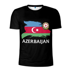 Мужская футболка 3D спортивная с принтом Азербайджан в Новосибирске, 100% полиэстер с улучшенными характеристиками | приталенный силуэт, круглая горловина, широкие плечи, сужается к линии бедра | azerbaijan | azerbaycan | baku | sssr | азербайджан | азербайджанская | азия | айзербайджан | баку | карта | мусульмане | народ | республика | советский союз | ссср | страна | флаг