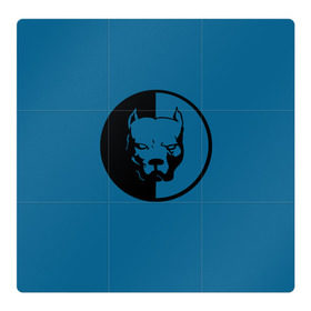 Магнитный плакат 3Х3 с принтом Питбуль в Новосибирске, Полимерный материал с магнитным слоем | 9 деталей размером 9*9 см | pitbull | smotra | бойцовская собака | голова собаки | оранжевый | пес | смотра | стафорд | стаффорд | стаффордширский терьер | суровый взгляд | хищник