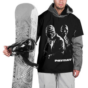 Накидка на куртку 3D с принтом Payday в Новосибирске, 100% полиэстер |  | chains | dallas | heist | hoxton | payday | the heist | wolf | банк | грабители | мафиози | мафия | наемники | ограбление