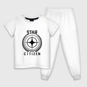 Детская пижама хлопок с принтом Star Citizen в Новосибирске, 100% хлопок |  брюки и футболка прямого кроя, без карманов, на брюках мягкая резинка на поясе и по низу штанин
 | Тематика изображения на принте: игра | космический | космос | симулятор