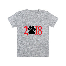 Детская футболка хлопок с принтом 2018 Год Собаки в Новосибирске, 100% хлопок | круглый вырез горловины, полуприлегающий силуэт, длина до линии бедер | Тематика изображения на принте: 