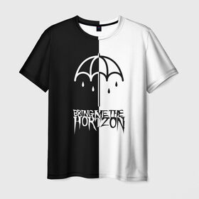 Мужская футболка 3D с принтом Bring Me the Horizon в Новосибирске, 100% полиэфир | прямой крой, круглый вырез горловины, длина до линии бедер | Тематика изображения на принте: bmth | bring me the horizon | бмтх | бринг ми зе хоризон | достань для меня горизон