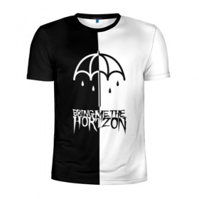 Мужская футболка 3D спортивная с принтом Bring Me the Horizon в Новосибирске, 100% полиэстер с улучшенными характеристиками | приталенный силуэт, круглая горловина, широкие плечи, сужается к линии бедра | bmth | bring me the horizon | бмтх | бринг ми зе хоризон | достань для меня горизон