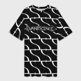 Платье-футболка 3D с принтом Evanescence в Новосибирске,  |  | evanescence | альтернативный | готик | группа | джен маджура | исчезновение | метал | ню | рок | тим маккорд | трой маклоухорн | уилл хант | хард | эванесенс | эми ли