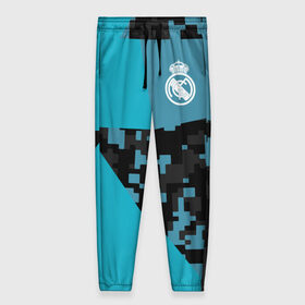 Женские брюки 3D с принтом Real Madrid 2018 Sportwear в Новосибирске, полиэстер 100% | прямой крой, два кармана без застежек по бокам, с мягкой трикотажной резинкой на поясе и по низу штанин. В поясе для дополнительного комфорта — широкие завязки | 